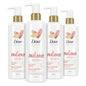 Dove Body Love Body Cleanser Radiance Renew 4 Count For Dull Skin Exfoliating Body Wash with Vitamin C Serum 17.5 fl oz