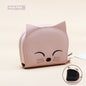 Women's Leather Card Holder with Cartoon Pendant