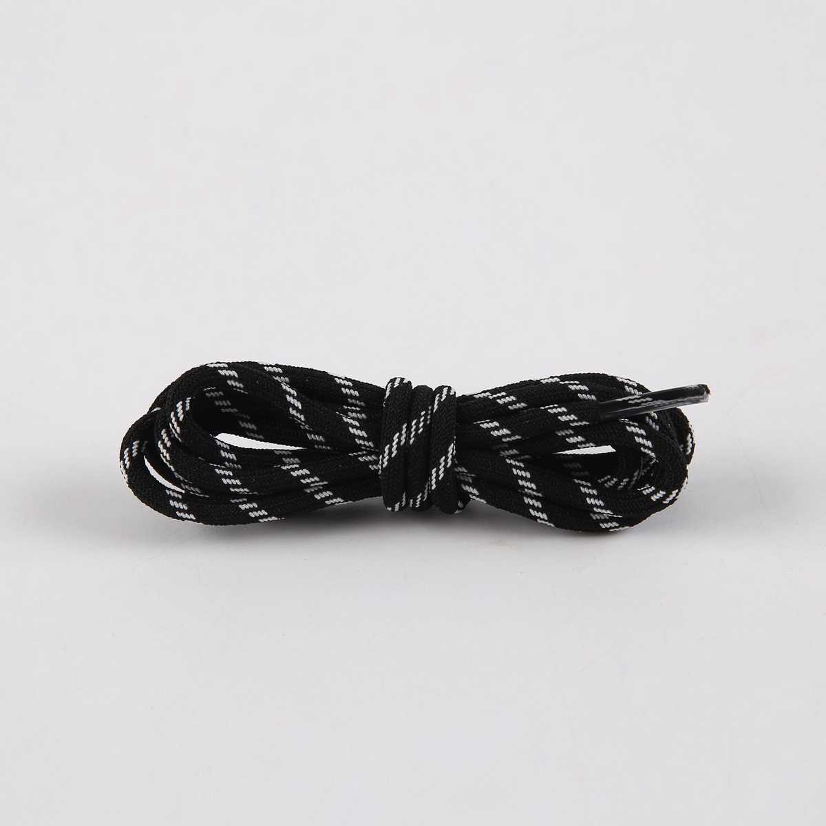 Twill elastic shoelaces-black-Spandex + low-stretch silk-1 piece
