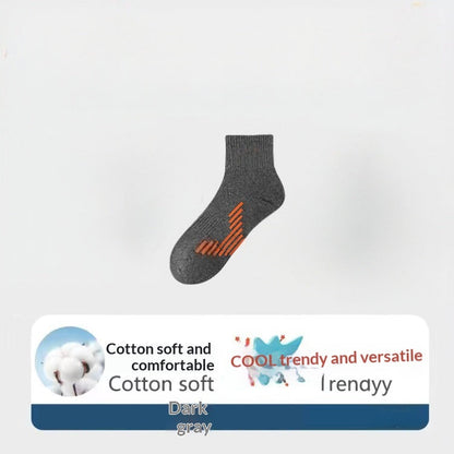 Combed Cotton Antibacterial Mens Mid-Calf Socks For Spring Autumn And Winter