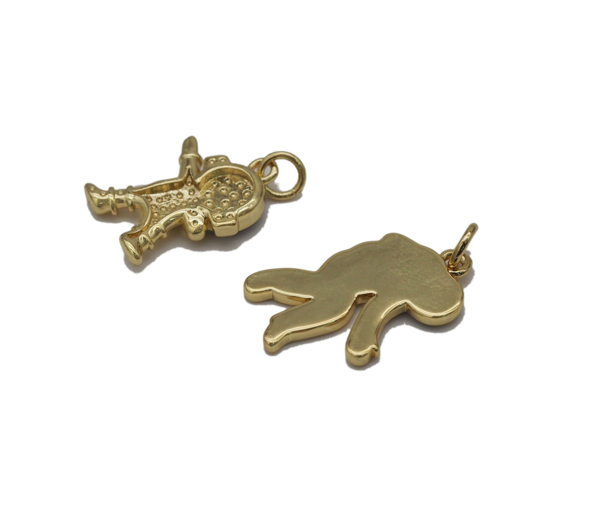 Gold Enamel Astronaut Charm, Sku#LD278