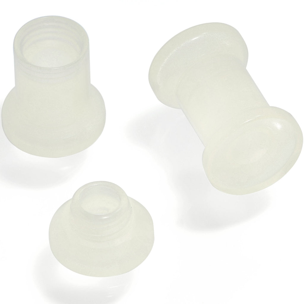 2 in 1 Glow in Dark Interchangeable Screw Fit Plug and Taper Set