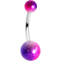 Purple Pink Pearlescent Acrylic Ball Belly Ring