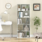 63 Inch 5-Tier Geometric 10-Cube Bookshelf Tall Bookcase-White
