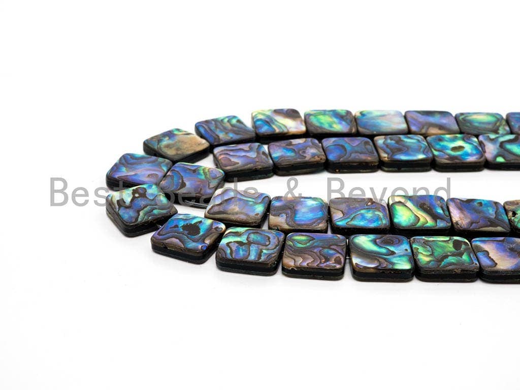 Quality Natural Abalone Flat Square Shell beads,SKU#R7