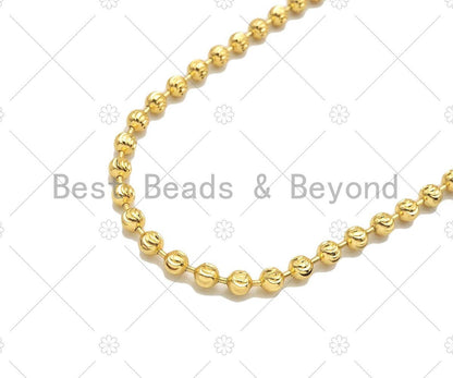 18K Gold/Silver 4mm Solid Lantern Style Chain by yard SKU#67