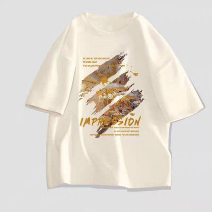 Mens Hong Kong Style Trendy Short Sleeve T Shirt For Summer