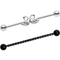 Ruffled Feathers Dual Swans Industrial Barbell Set of 2