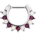 16G 5/16 Deep Red White Cadence Septum Clicker