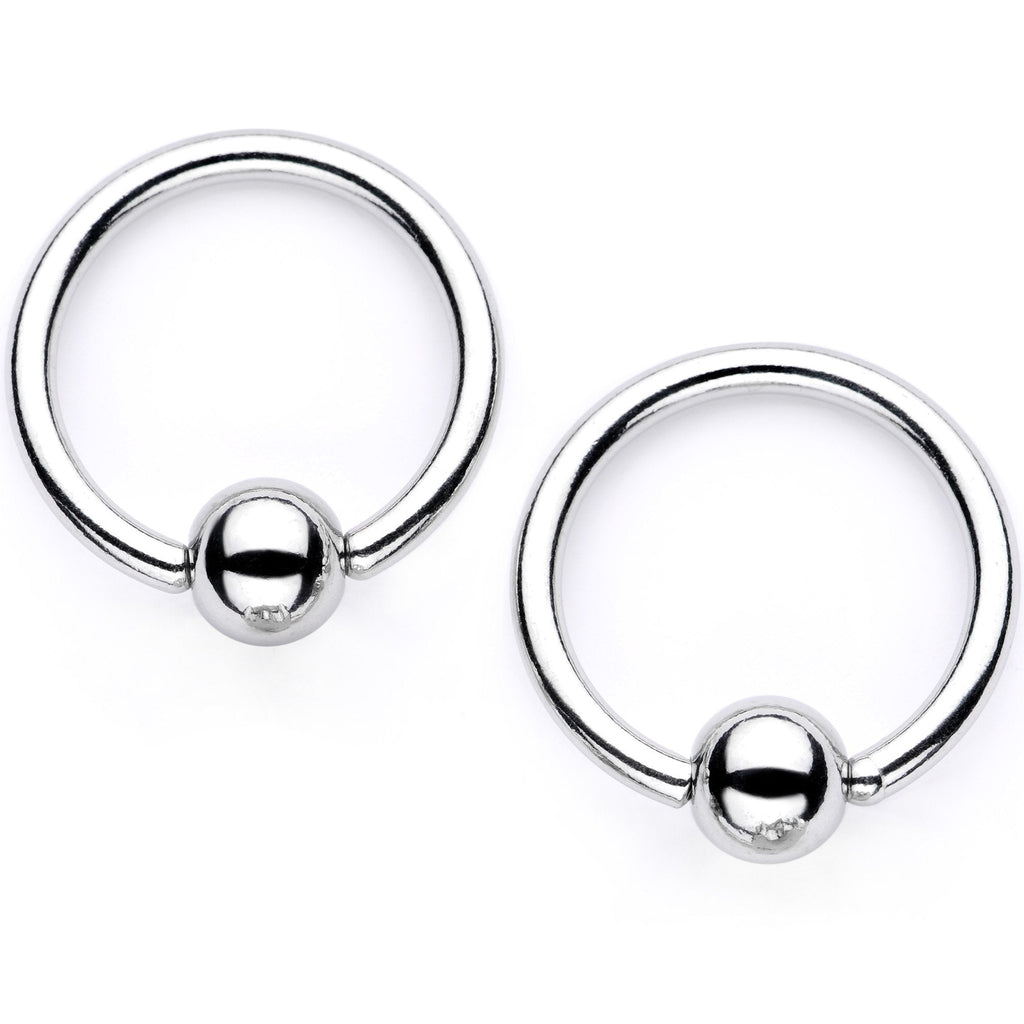 14G Green Gem Supernova Captive Ring Barbell Nipple Ring Set