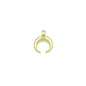 Plain Gold Horn Shape Charm Pendant, Sku#LK1055