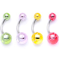 All About Eye Catching Zig Zag Party Pack Belly Ring Set of 4
