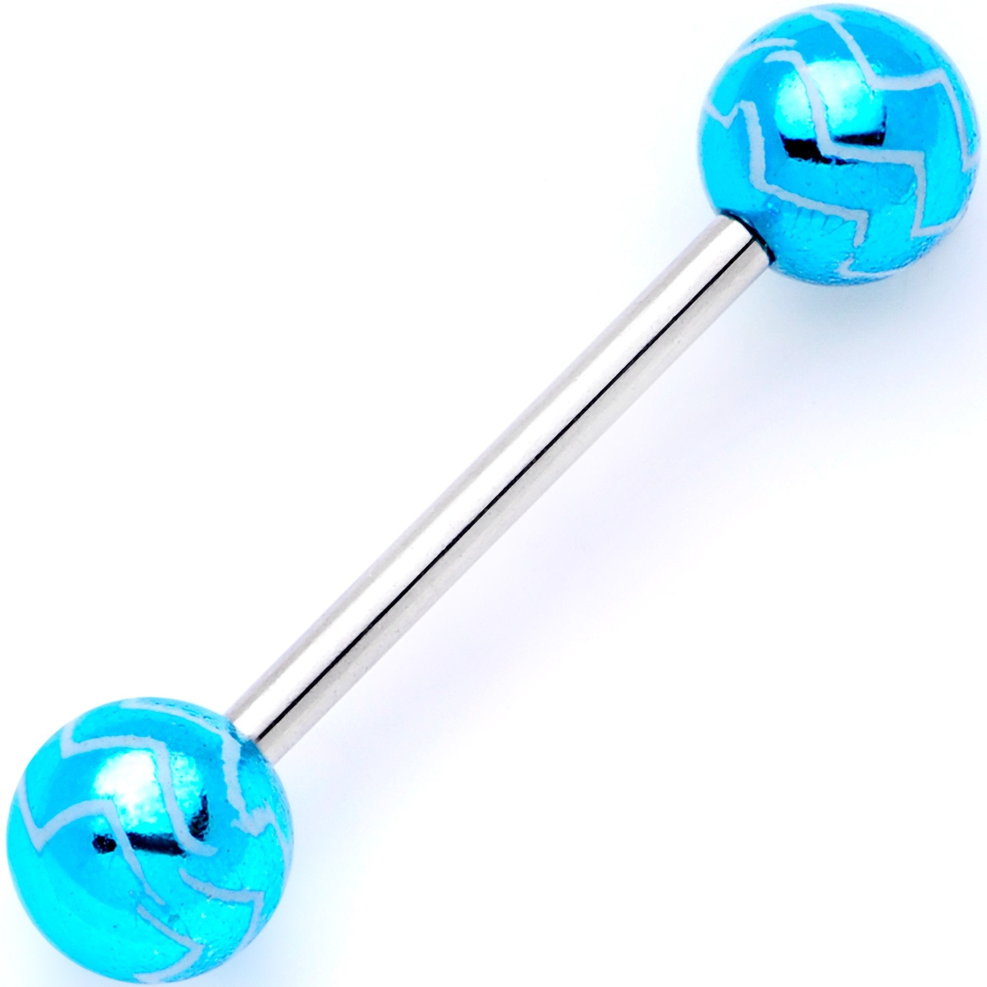 Life of the Party Zig Zag Barbell Tongue Ring Set of 4