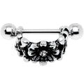 16G 3/8 Clear Gem Floral Wreath Cuff Cartilage Earring