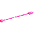 14G Pink White Make A Point  Industrial Barbell 38mm