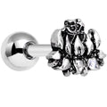 16G 1/4 Mindfully Meditative Lotus Flower Cartilage Tragus Earring