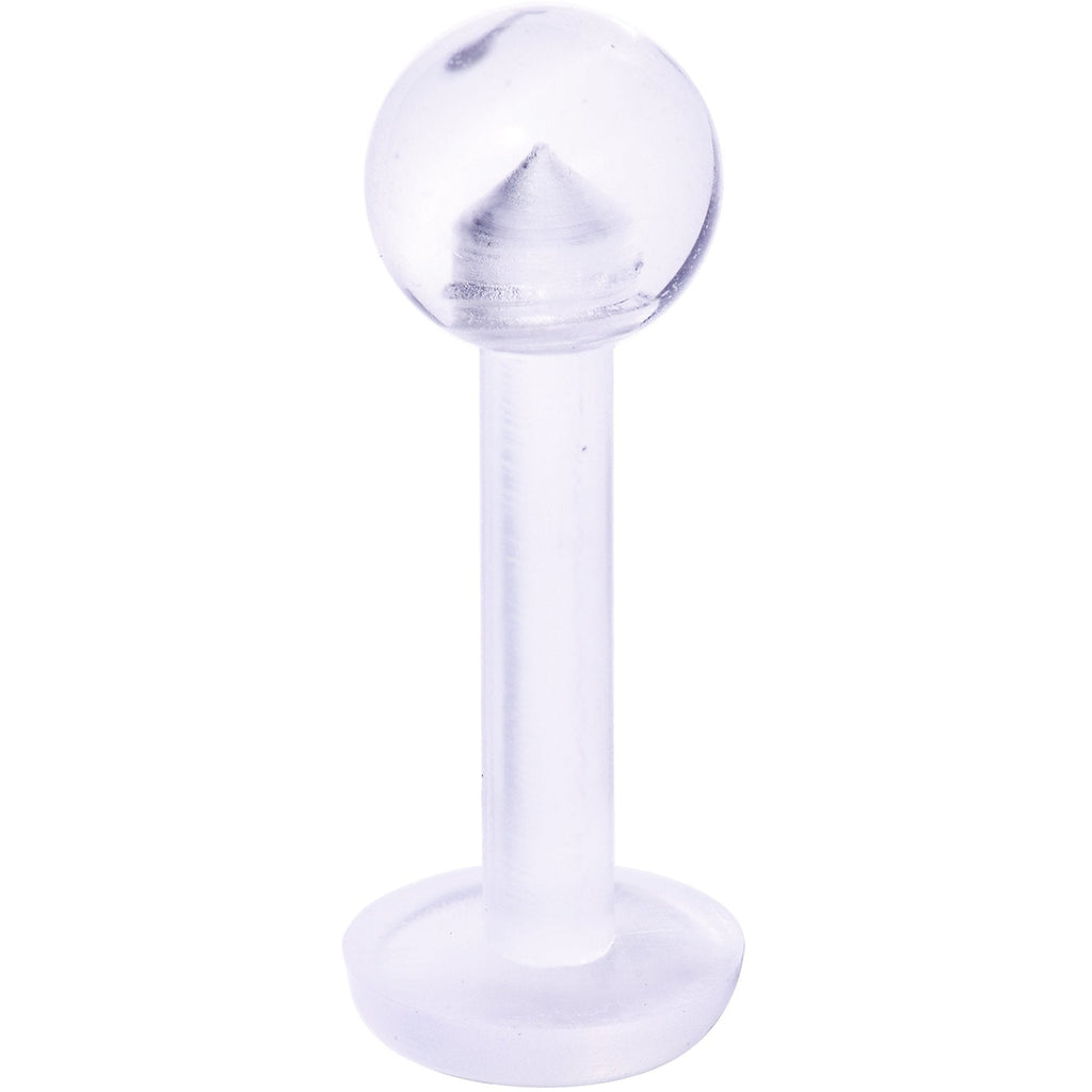 14G 5/16 Clear Flexible Bioplast Labret Monroe Retainer