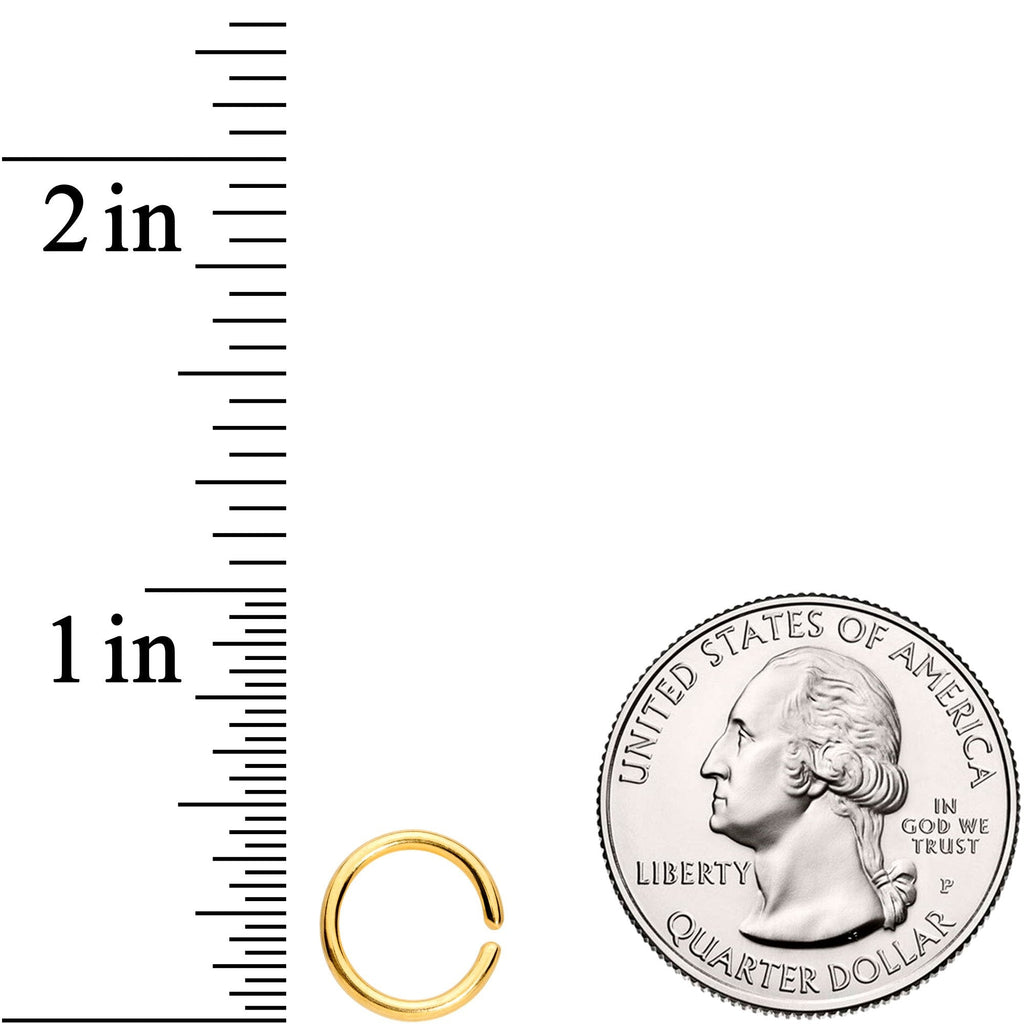 16G 5/16 Gold Tone Titanium IP Circular Ring