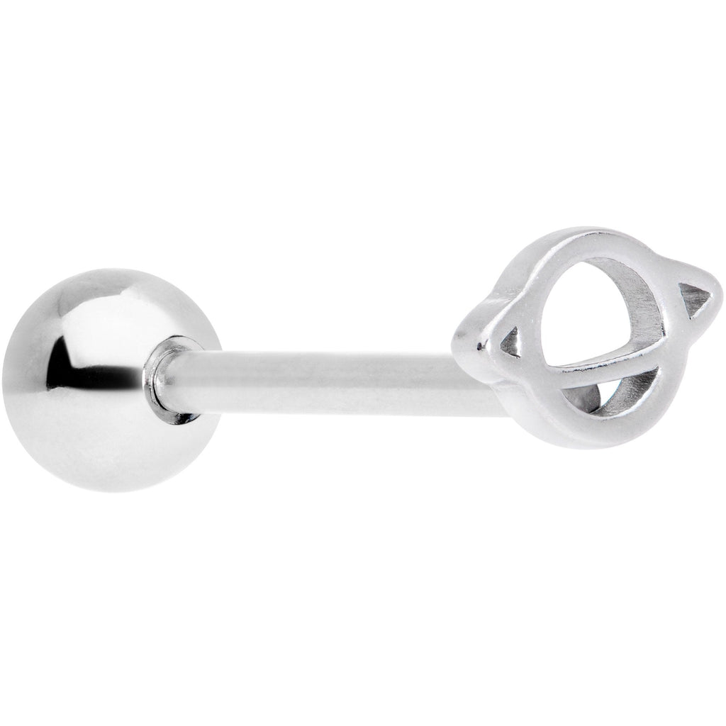 Openwork Planet Saturn Barbell Tongue Ring