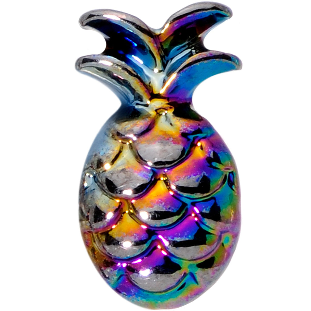 16G 1/4 Iridescent Pineapple Cartilage Tragus Earring