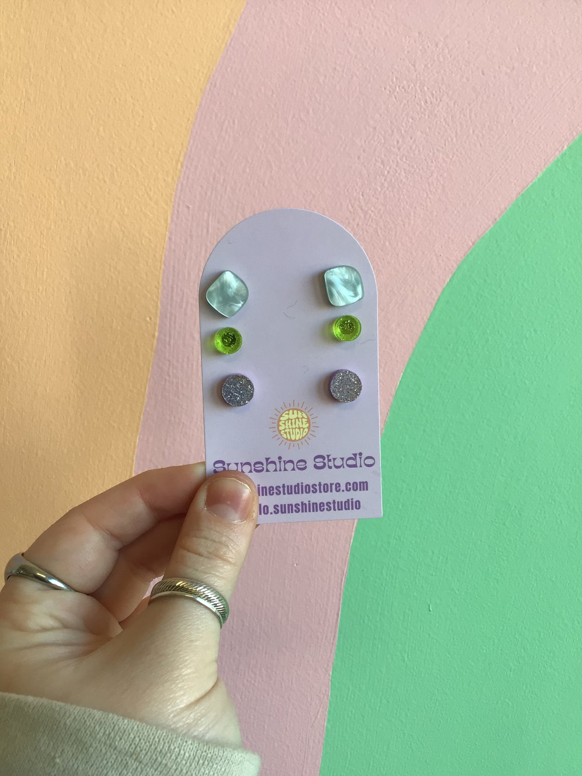 Happy Shapes Acrylic Stud Packs