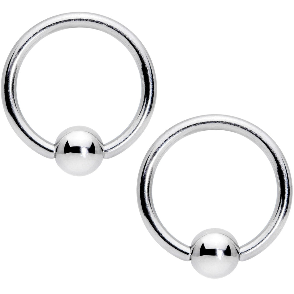 14G 7/16 1/2 Aqua Gem Flowers BCR Barbell Nipple Ring Set of 4
