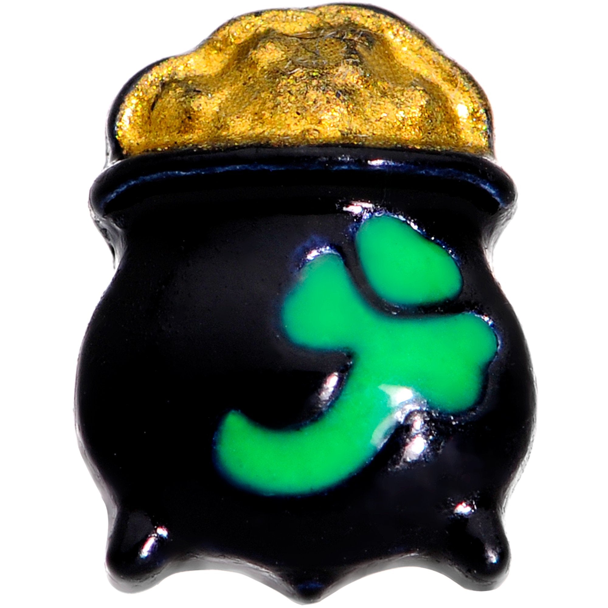 16G 1/4 Pot o Gold St Patricks Day Cartilage Tragus Earring