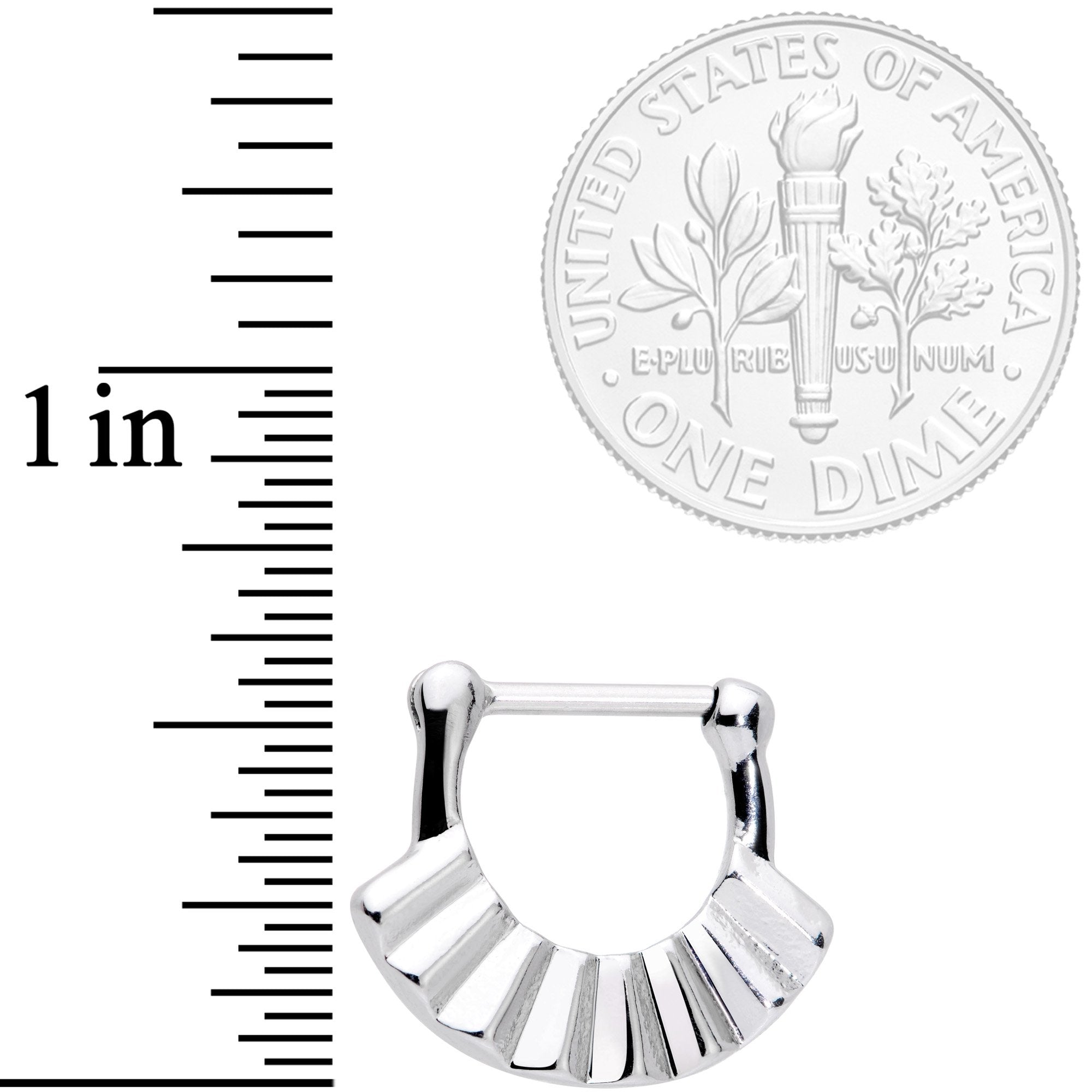 16G 5/16 Graceful Fan Septum Clicker
