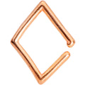 16G 3/8 Rose Gold Tone Rhombus Closure Ring