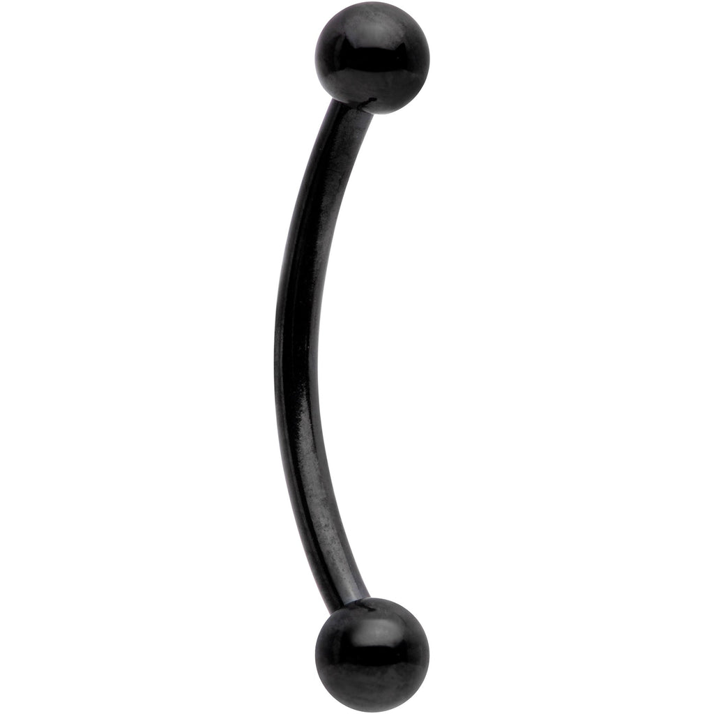 16G 1/2 Black Curved Barbell