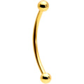 16G 5/8 Gold Tone Curved Barbell