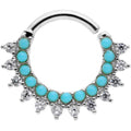 16G 5/16 Turquoise Western CZ Bendable Daith Cartilage
