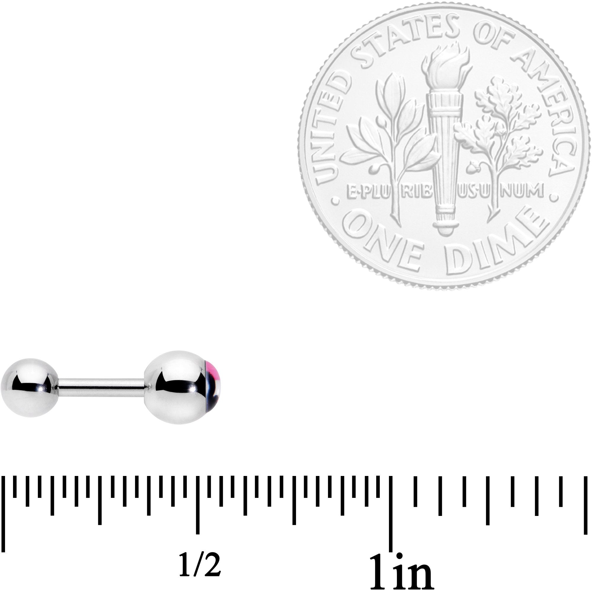 16G 1/4 Pink Blue White Transgender Pride Flag Cartilage Tragus
