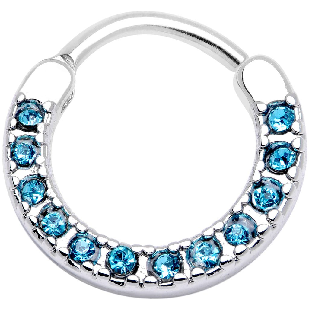 16G 3/8 Aqua Gem Paved Septum Clicker