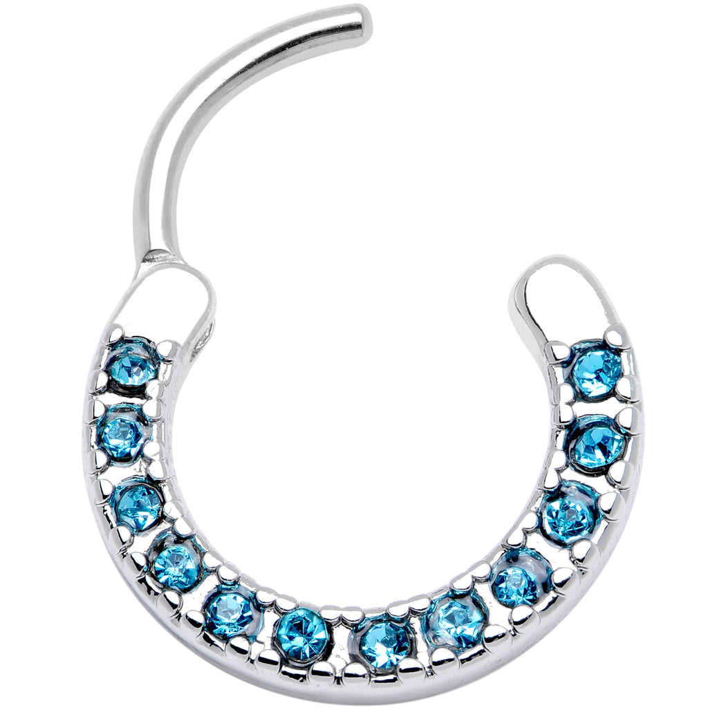 16G 3/8 Aqua Gem Paved Septum Clicker