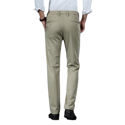 Mens Slim-fit Ice-silk Casual Pants