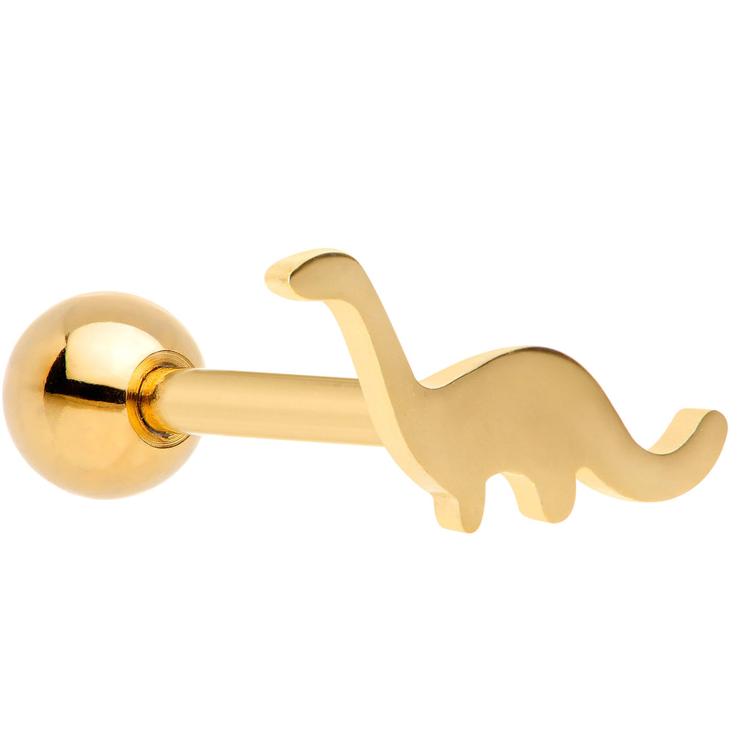 Multicolor Dinosaur Barbell Tongue Ring Set of 4