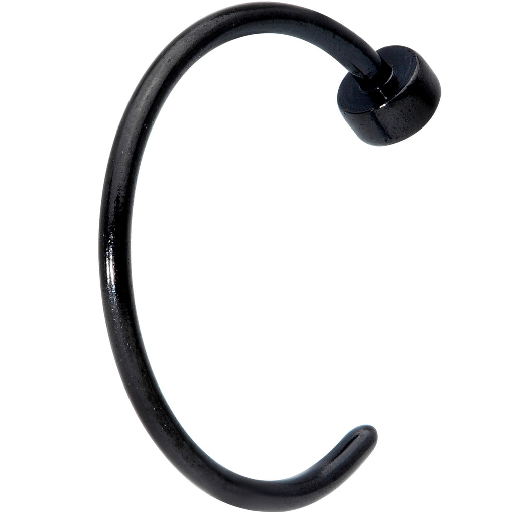 22G 5/16 Black PVD Stainless Steel Disc Nose Hoop