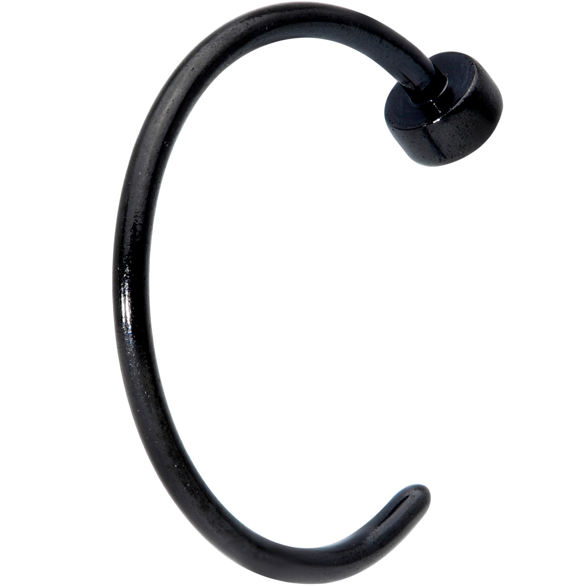 22G 5/16 Black PVD Stainless Steel Disc Nose Hoop