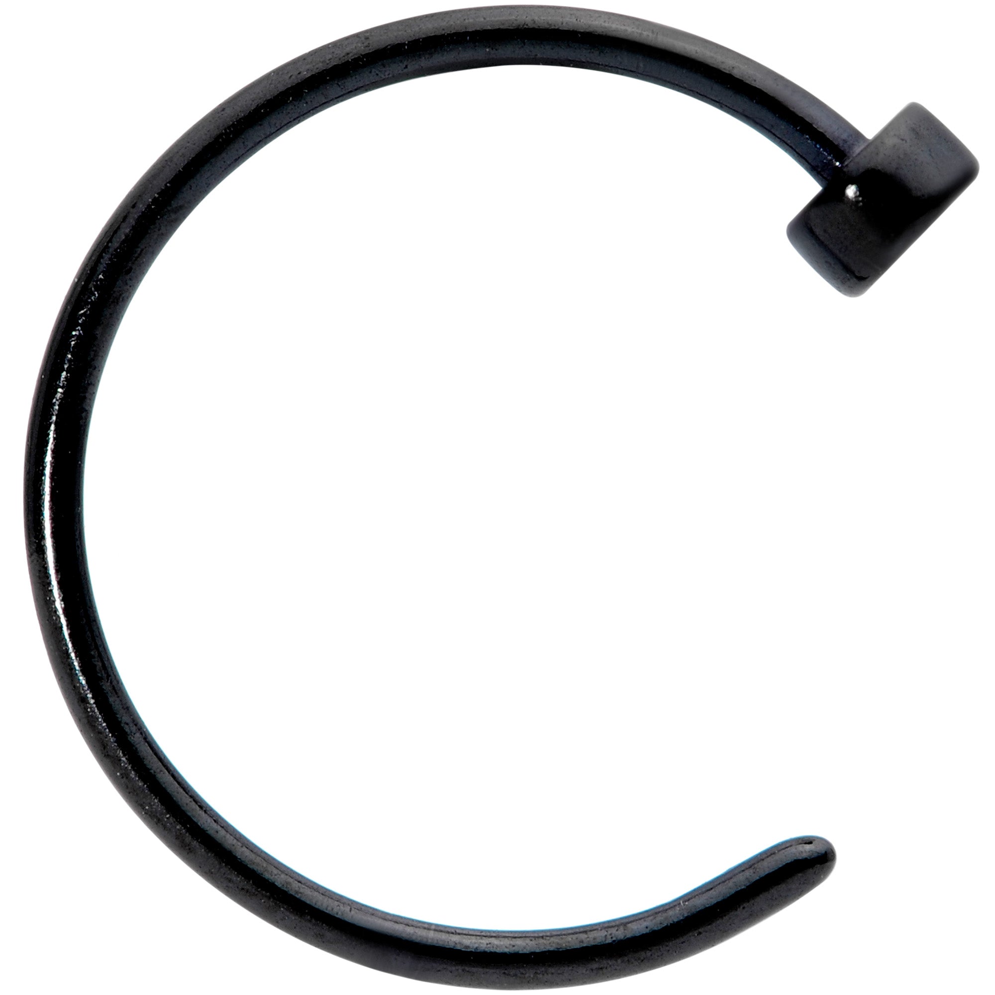 22G 5/16 Black PVD Stainless Steel Disc Nose Hoop