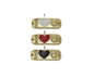 CZ Enamel I Love You  Heart Charm, Sku#LD222