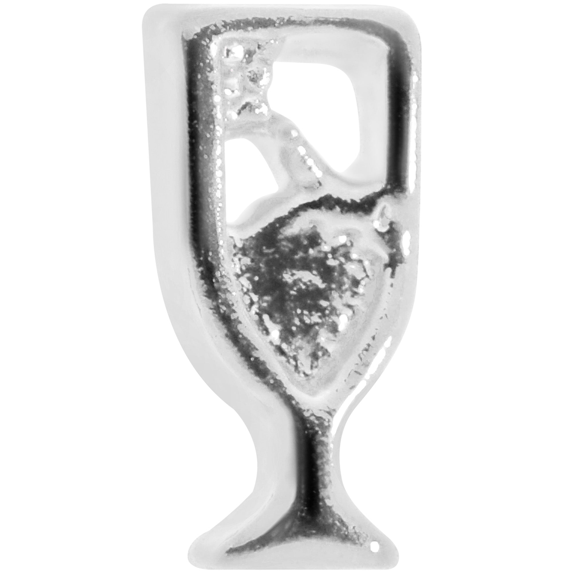 18G 5/16 New Years Champagne L Shaped Nose Ring