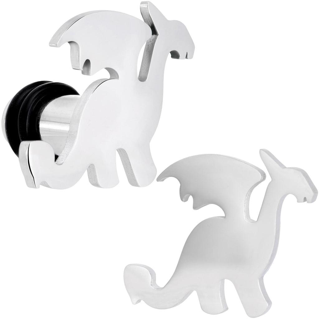 Steel Fantasy Dragon Single Flare Plug Set 14G to 2G