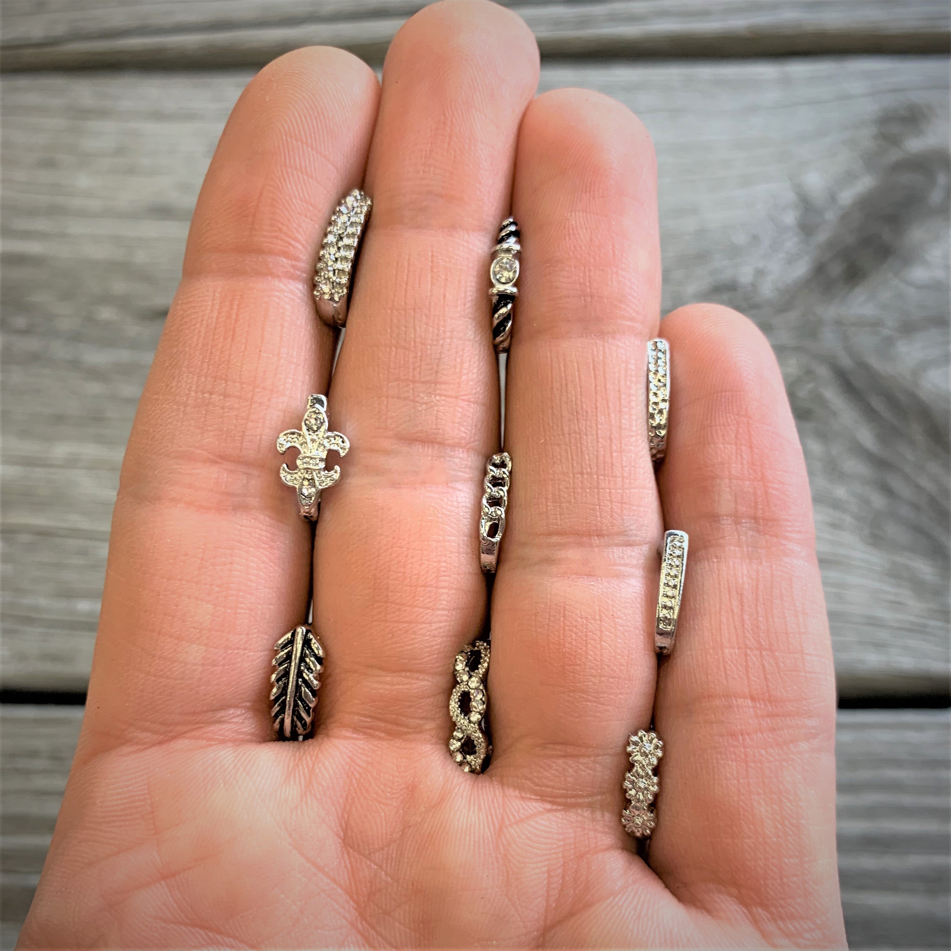 20G 3/8 Clear Gem Steel Twist Faux Hoop Nose Bone