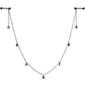 14G 5/8 Red Black Monster Fang Halloween Dangle Nipple Chain