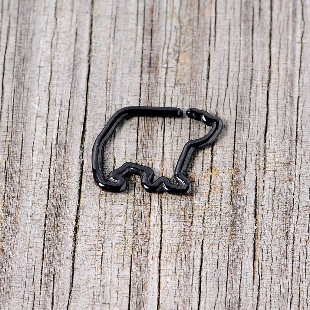 16G 5/16 Black Polar Bear Closure Ring