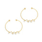 White Pearl Gold Adjustable Bracelet, Sku#B358