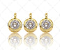 CZ Micro Pave Cute Round Shape Pendant, Sku#LK103