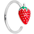 18G 3/8 Red Green Strawberry Nose Hoop