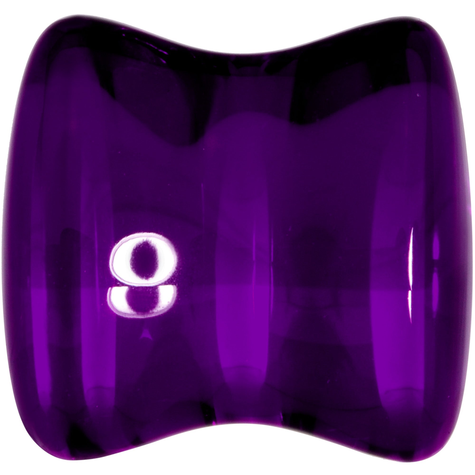 Solid Purple Glass Teardrop Plug Set